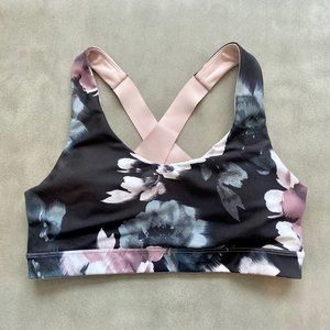 EUC Old Navy Medium Support PowerSoft Cross-Back Cutout Sports Bra Size Small